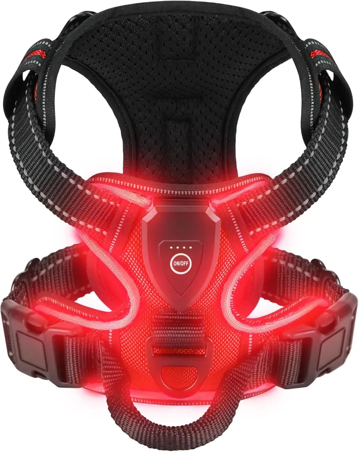 LED Glowing Dog Harness – Night Safety Vest 🔦🐾