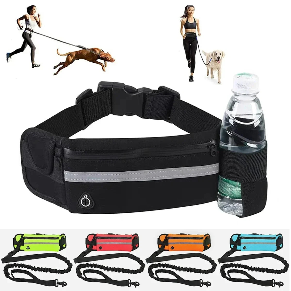 Hands-Free Dog Running Waist Leash