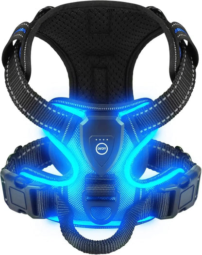 LED Glowing Dog Harness – Night Safety Vest 🔦🐾